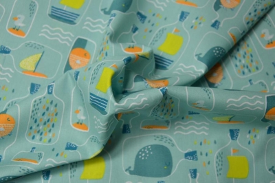 Baumwolle | BOTTLE POST Flasche Wal | dunkelmint